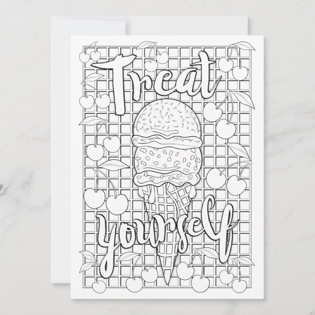 OrnaMENTALs Behandla själv Färg din egen Inbjudningar (Framsida)