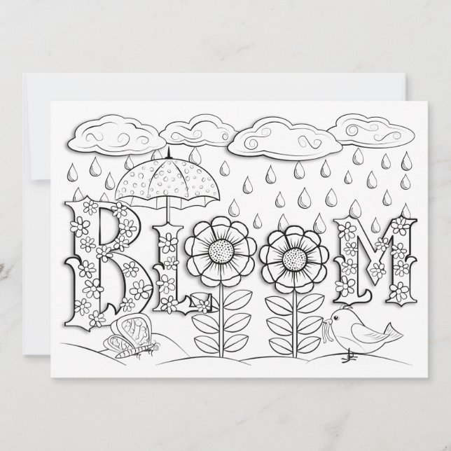 OrnaMENTALs Bloom Flowers and Rain Färg Din egen (Framsida)