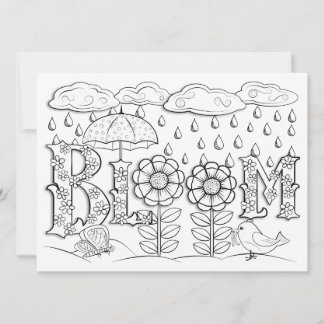 OrnaMENTALs Bloom Flowers and Rain Färg Din egen