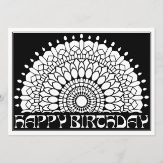 OrnaMENTALs Grattis på födelsedagen Mandala Färg e Kort