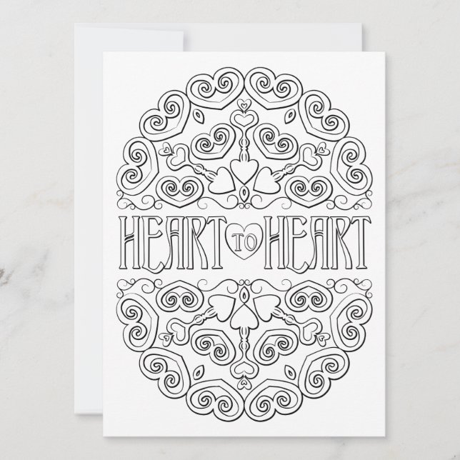 OrnaMENTALs Heart to Heart Mandala Färg Din egen (Framsida)