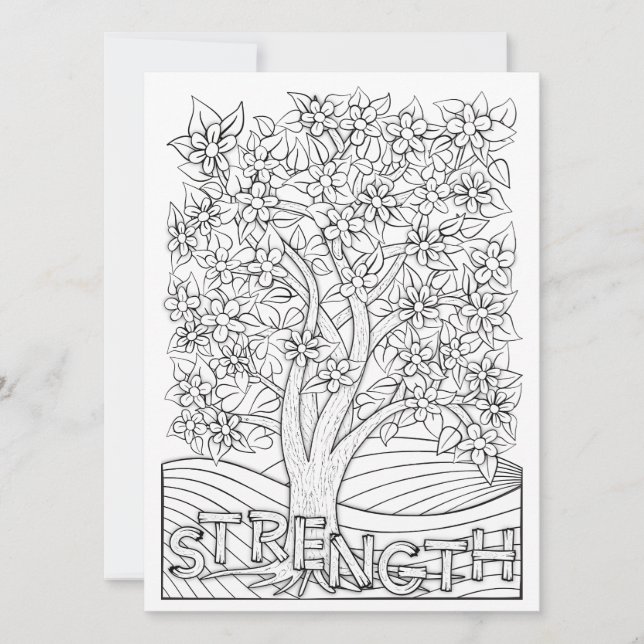 OrnaMENTALs Styrka som blåser Träd Färg er egen (Framsida)