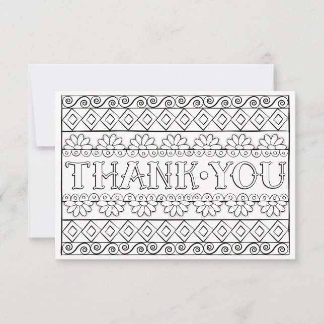 OrnaMENTALstackfärg ditt eget Tack Kort (Framsida)