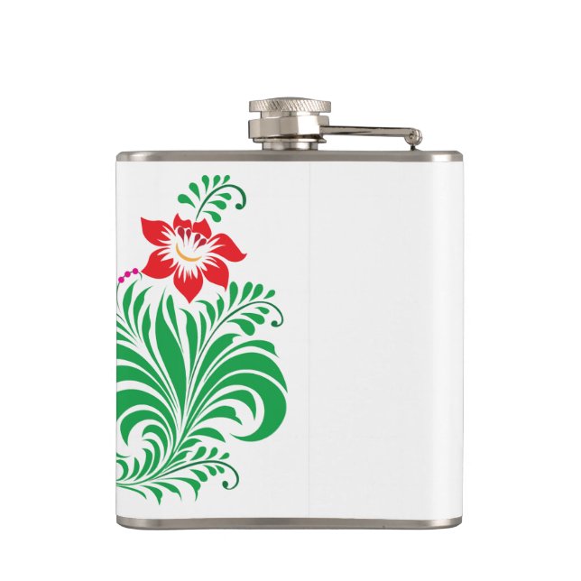 Ornamentalt blomsterblommönster – Elegant Fickplunta (Baksidan)