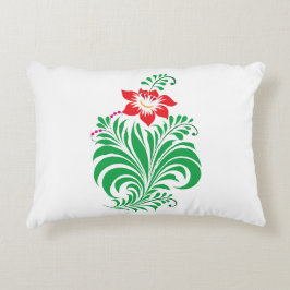 Ornamentalt blomsterblomsterdesign – Elegant Prydnadskudde