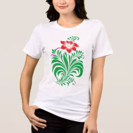 Ornamentalt blomsterblomsterdesign – Elegant T Shirt