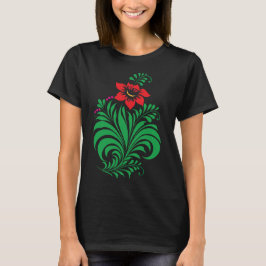 Ornamentalt blomsterblomsterdesign – Elegant T Shirt