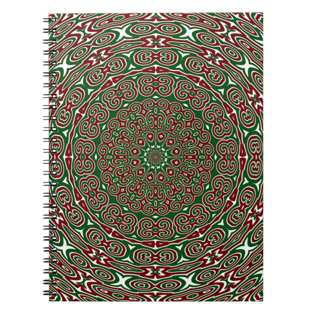 Ornamentalt julmandala anteckningsbok (Framsidan)