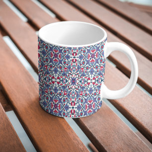 Ornamentalt turkiskt kakelmönster  kaffemugg