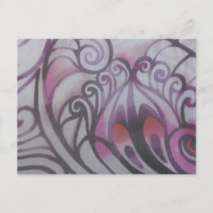 Ornamente in lila vykort