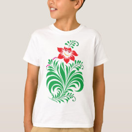 Ornamentell blomsterblomsdesign – Elegant T Shirt