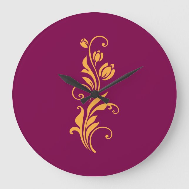 Ornamentell blomsterdesign  stor klocka (Framsida)