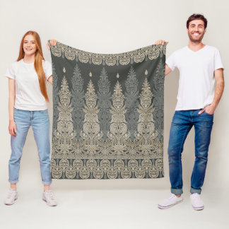 Ornamentell traditionell Paisley-design Fleecefilt