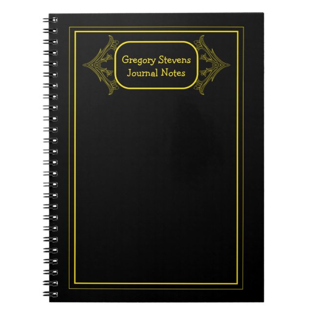 Ornamenterad ram för guld anteckningsbok (Framsidan)