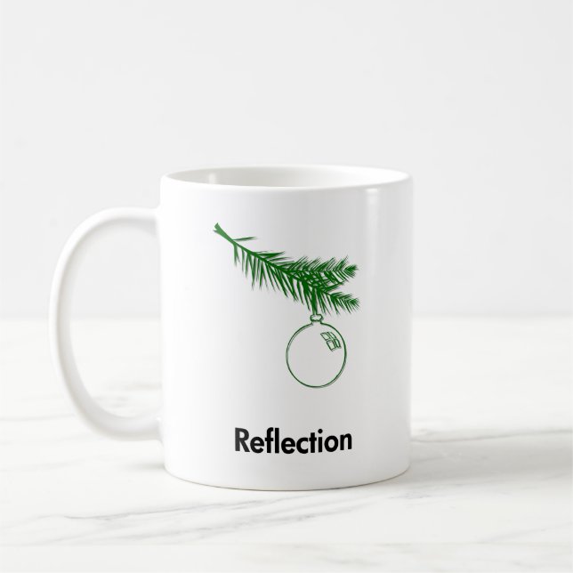 Ornamenterad reflektion kaffemugg (Vänster)