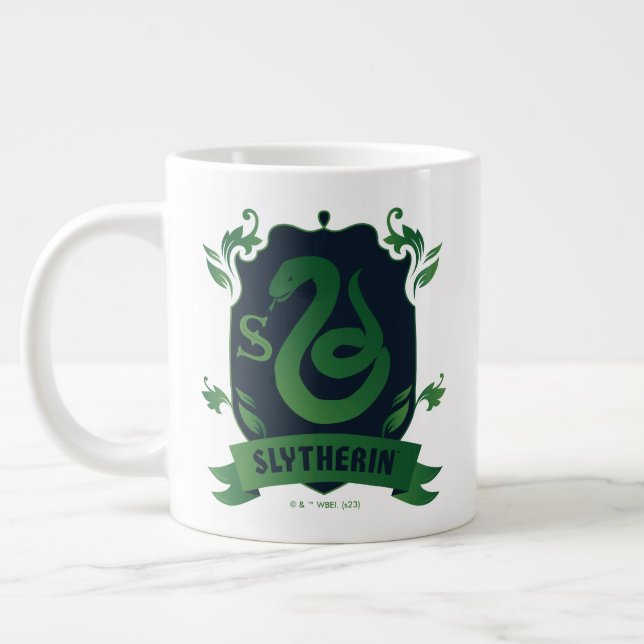 Ornamenterad SLYTHERIN™-husets vapensköld Jumbo Mugg (Vänster)