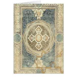 Ornamenterad teori med geodetisk design hälsningskort