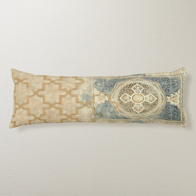 Ornamenterad teori med geodetisk design kroppskudde (Framsidan)