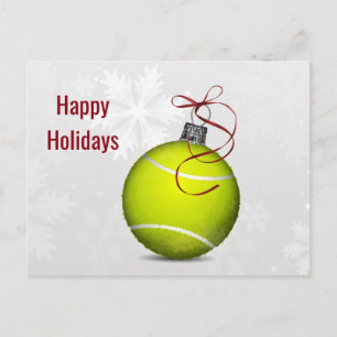 Ornamenterade Helgdagskort i tennis boll Helg Vykort