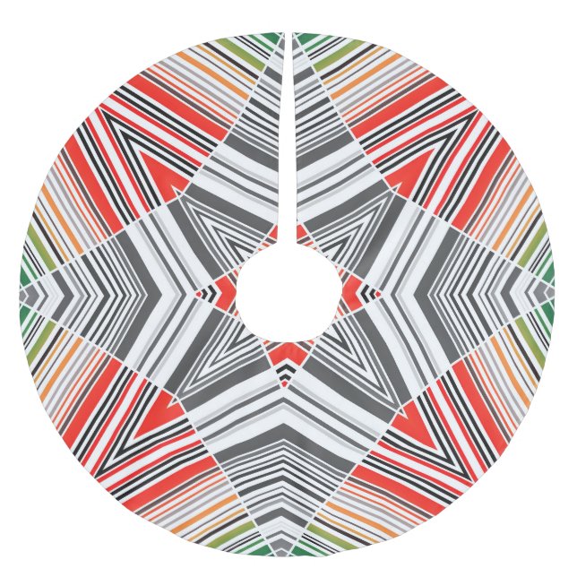 Ornamenterat: Stripe, sömlös bakgrund Julgransmatta Borstad Polyester (Framsidan)