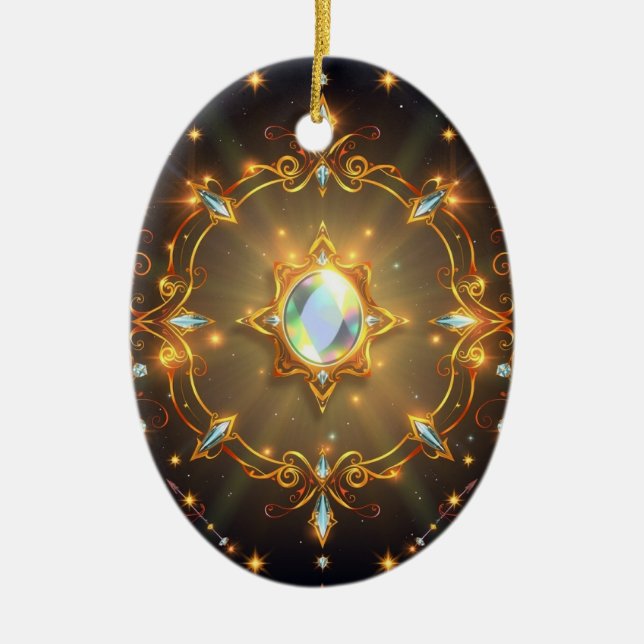 Ornamentik Julgransprydnad Keramik (Framsidan)