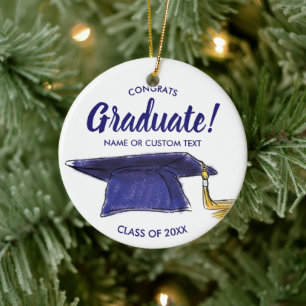 Ornamentklass Studenten i Julgran 20XX Julgransprydnad Keramik