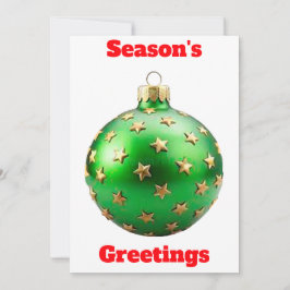 Ornamentkort för Grönten för årstidshälsningar Inbjudningar