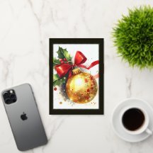 Ornamentkort för guldblomma