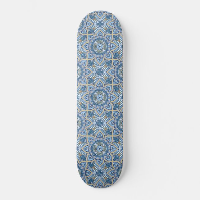 Ornamentmönster 2 mini skateboard bräda 18,5 cm (Framsida)