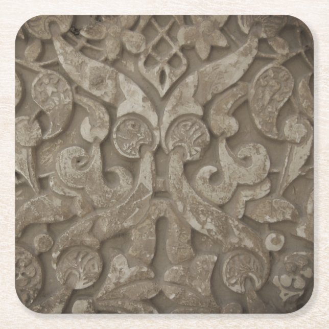 Ornaments Anpassningsbar Underlägg Papper Kvadrat (Framsidan)