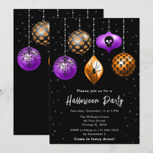 Ornaments halloween fest Helgdag Inbjudningar