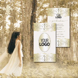 Ornamerade prydnadsföremål av Guld med Logotyp Visitkort