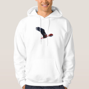 Örnamerikanska flaggan sweatshirt med luva