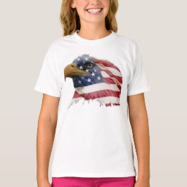 Örnamerikanska flaggan t-shirt