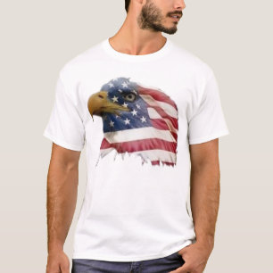 Örnamerikanska flaggan t-shirt