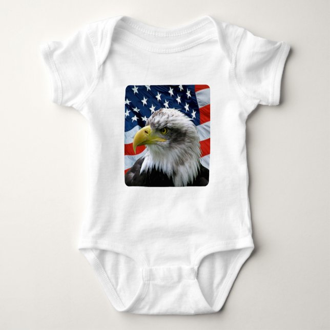 Örnamerikanska flaggan tee (Framsida)