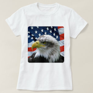 Örnamerikanska flaggan tee