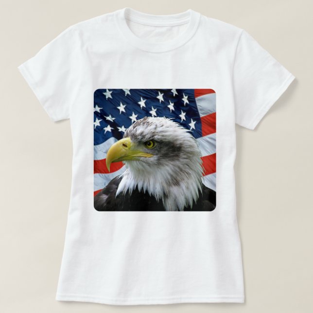 Örnamerikanska flaggan tee (Design framsida)
