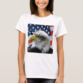 Örnamerikanska flaggan tee shirt