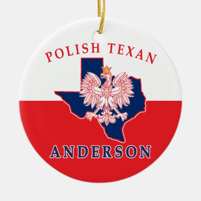 Ornamet för den polska texanrundan i andersson julgransprydnad keramik (Framsidan)