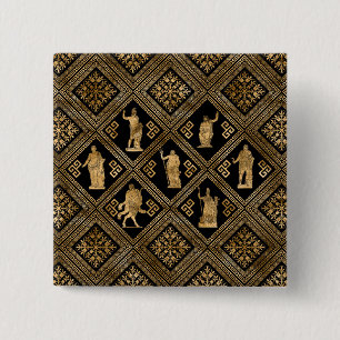 Ornamet Gudom och Meander Nyckel Knapp