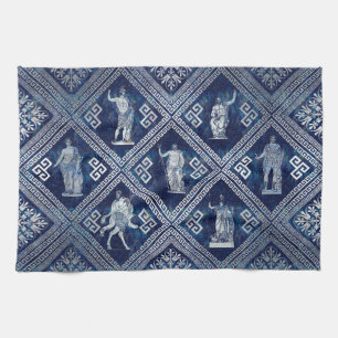 Ornamet Gudom och Meander Nyckel Kökshandduk