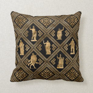 Ornamet Gudom och Meander Nyckel Kudde