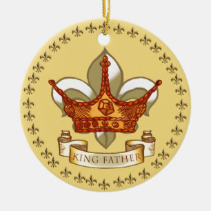 Ornamet krona Kung Far Julgransprydnad Keramik