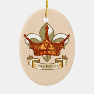 Ornamet krona Kung Far Julgransprydnad Keramik