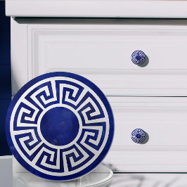 Ornamet Nyckel - blått och vitt Knopp