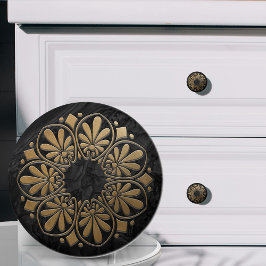 Ornamet Nyckel - Svarta och Guld Knopp