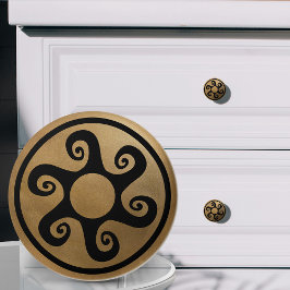 Ornamet Nyckel - Svarta och Guld Knopp