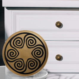 Ornamet Nyckel - Svarta och Guld Knopp