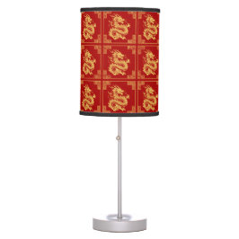 Ornamet Ram Guld Dragon Mönster Red